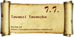 Tavaszi Tavaszka névjegykártya